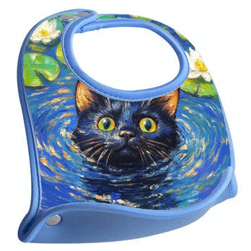 Black water Lilly - feeding bib by DejaReve