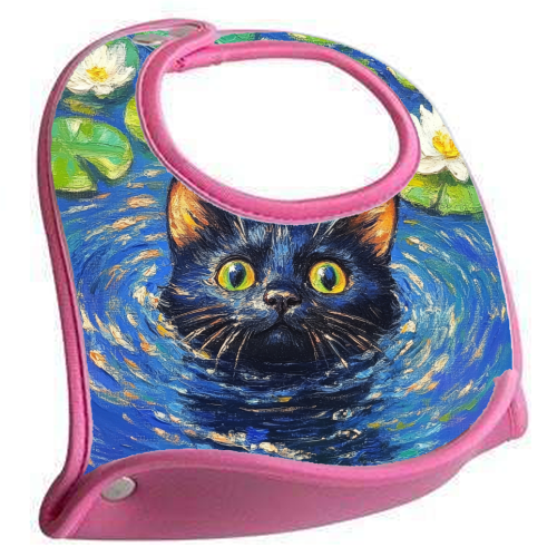 Black water Lilly - feeding bib by DejaReve