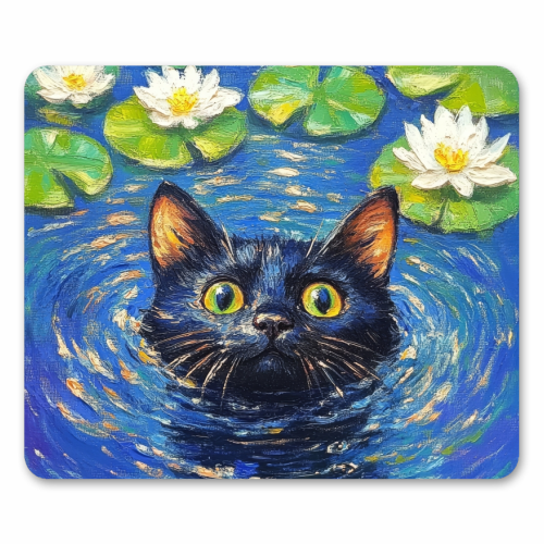 Black water Lilly - mouse mat by DejaReve