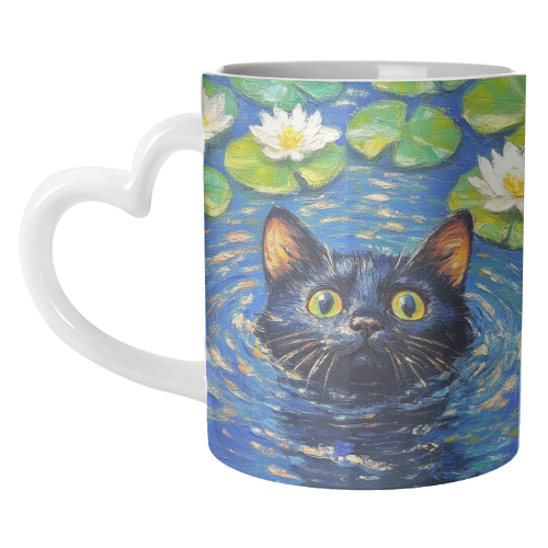 Black water Lilly - unique mug by DejaReve