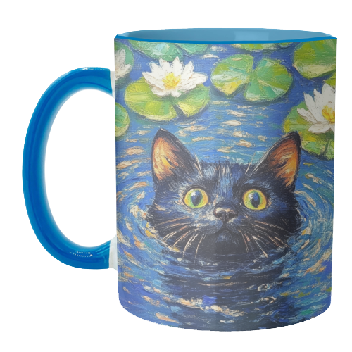 Black water Lilly - unique mug by DejaReve