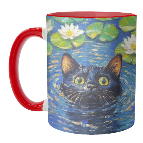 Black water Lilly - unique mug by DejaReve