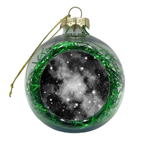 Black & White Galaxy Nebula Dream #1 #decor #art - xmas bauble by Anita Bella Jantz