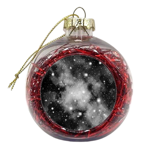 Black & White Galaxy Nebula Dream #1 #decor #art - xmas bauble by Anita Bella Jantz