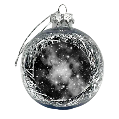 Black & White Galaxy Nebula Dream #1 #decor #art - xmas bauble by Anita Bella Jantz