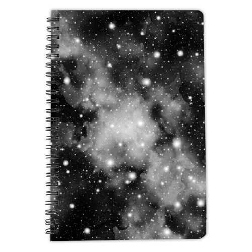 Black & White Galaxy Nebula Dream #1 #decor #art - personalised A4, A5, A6 notebook by Anita Bella Jantz