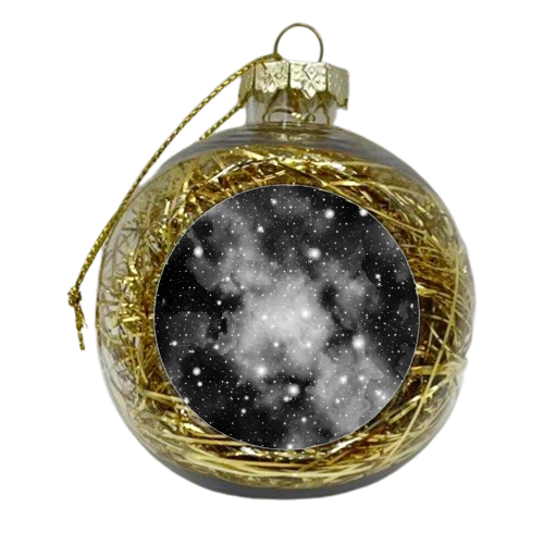 Black & White Galaxy Nebula Dream #1 #decor #art - xmas bauble by Anita Bella Jantz