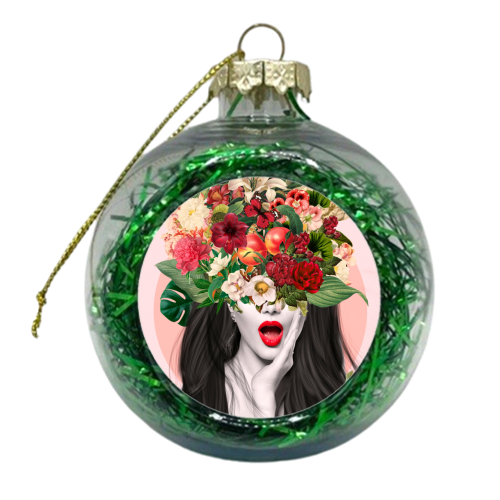 Blah blah blah - xmas bauble by Larissa Grace