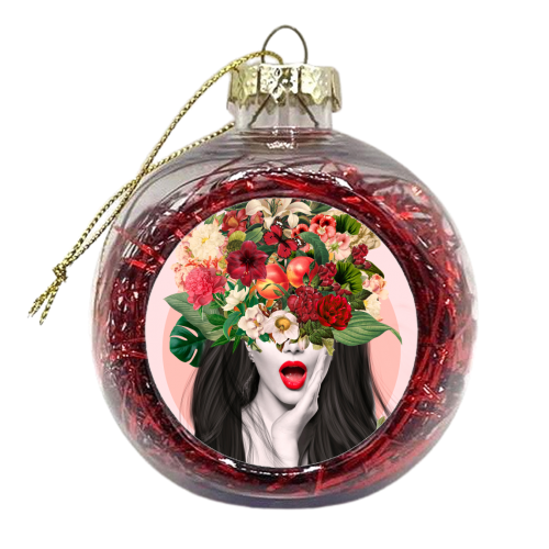 Blah blah blah - xmas bauble by Larissa Grace