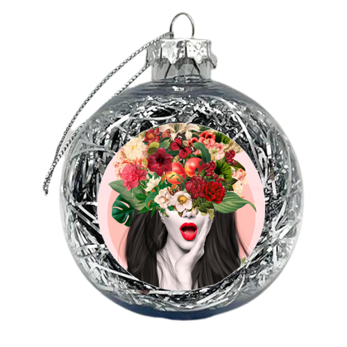 Blah blah blah - xmas bauble by Larissa Grace