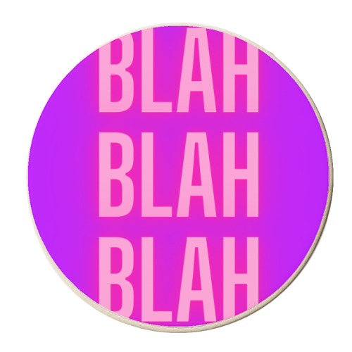Blah Blah Blah - personalised beer coaster by Proper Job Studio