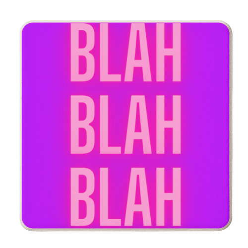 Blah Blah Blah - personalised beer coaster by Proper Job Studio