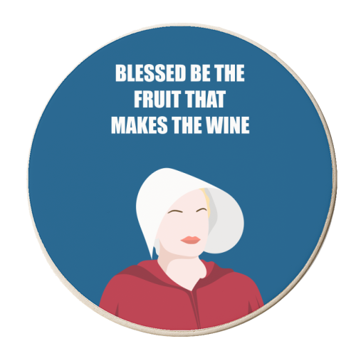 Blessed Be The Fruit That Makes The Wine - personalised beer coaster by Adam Regester