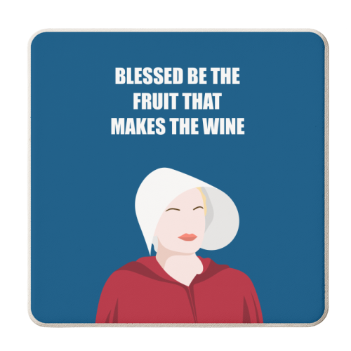 Blessed Be The Fruit That Makes The Wine - personalised beer coaster by Adam Regester