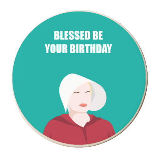 Blessed Be Your Birthday - personalised beer coaster by Adam Regester