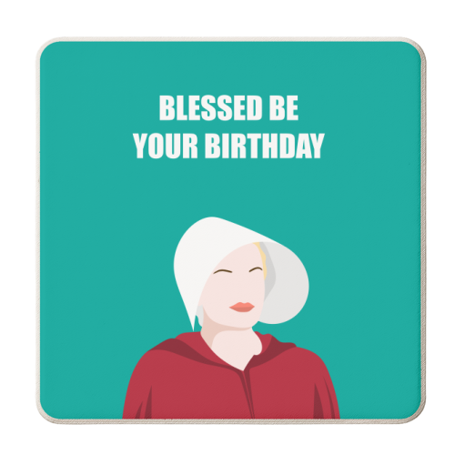 Blessed Be Your Birthday - personalised beer coaster by Adam Regester