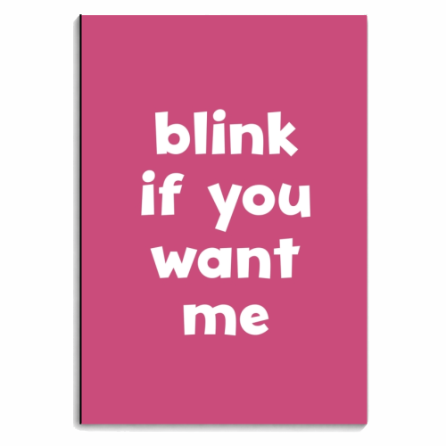 Blink if you want me - personalised A4, A5, A6 notebook by Giddy Kipper