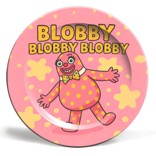 Blobby - ceramic dinner plate by Ms Doodle