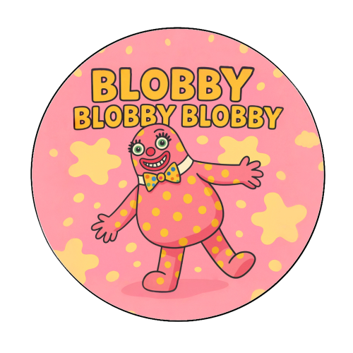 Blobby - Circle Sticker by Ms Doodle