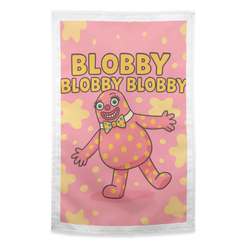 Blobby - funny tea towel by Ms Doodle
