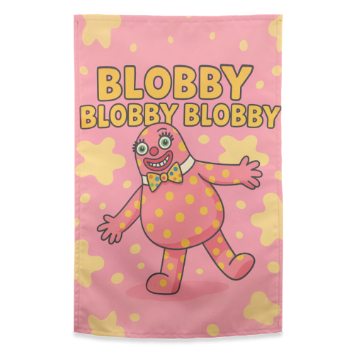 Blobby - funny tea towel by Ms Doodle