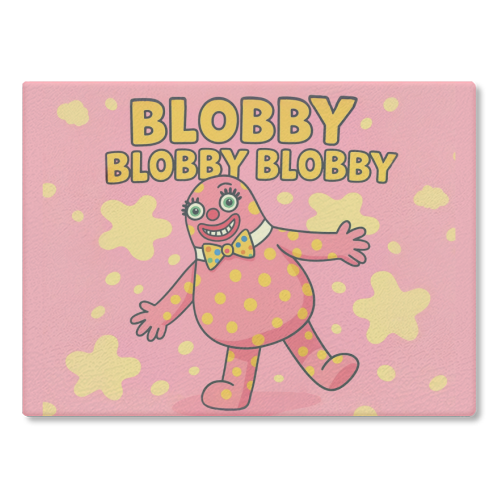 Blobby - glass chopping board by Ms Doodle