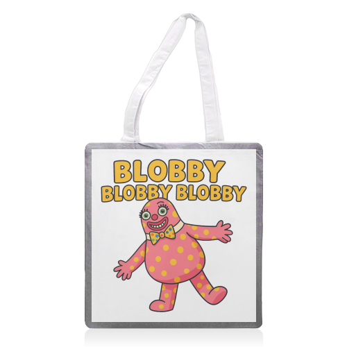 Blobby - printed canvas tote bag by Ms Doodle