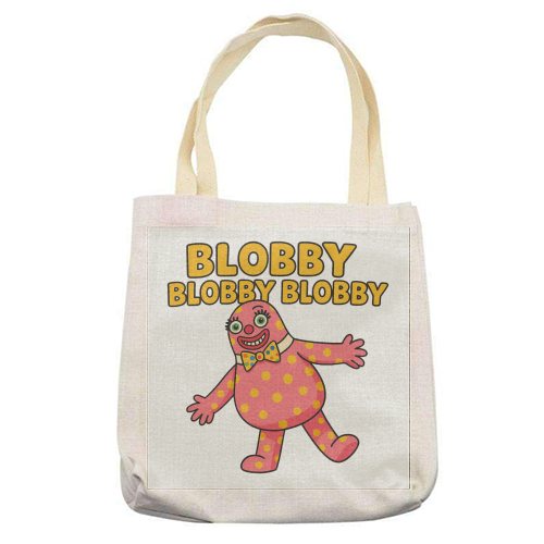 Blobby - printed canvas tote bag by Ms Doodle