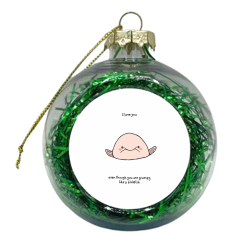Blobfish - xmas bauble by Ellie Bednall