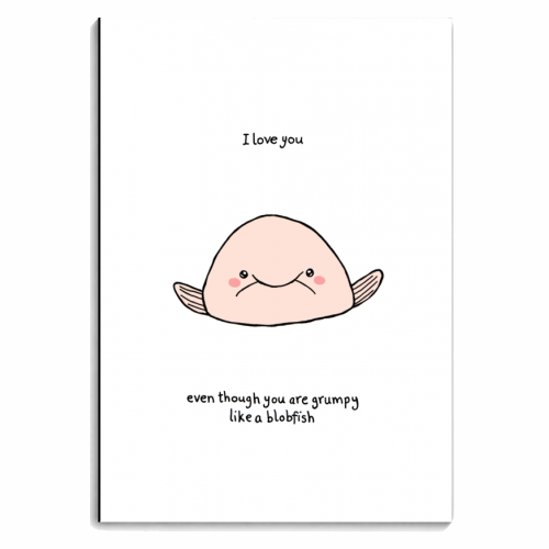 Blobfish - personalised A4, A5, A6 notebook by Ellie Bednall
