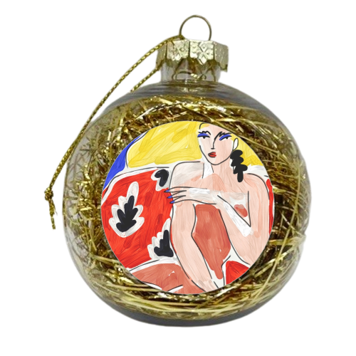 Blond Woman - xmas bauble by Ana Clerici