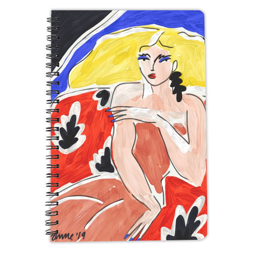 Blond Woman - personalised A4, A5, A6 notebook by Ana Clerici