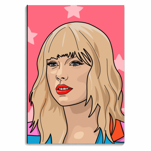 Blonde Star Print - personalised A4, A5, A6 notebook by The Girl Next Draw