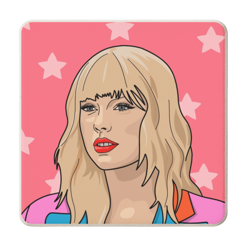 Blonde Star Print - personalised beer coaster by The Girl Next Draw