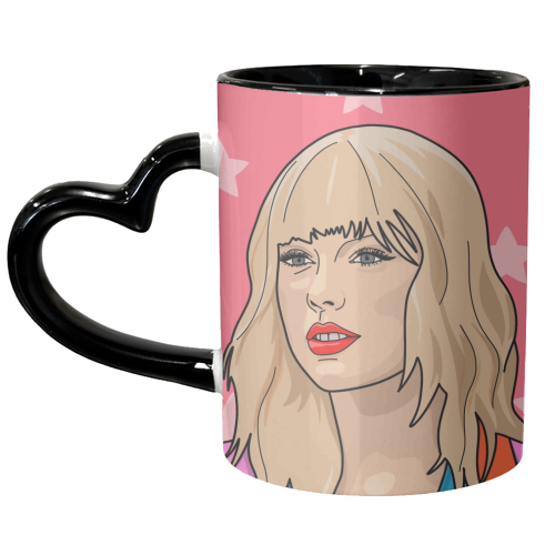 Blonde Star Print - unique mug by The Girl Next Draw