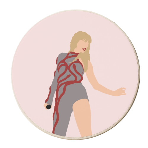 Blonde Star Swift Black Red Reputation - personalised beer coaster by The Girl Next Draw