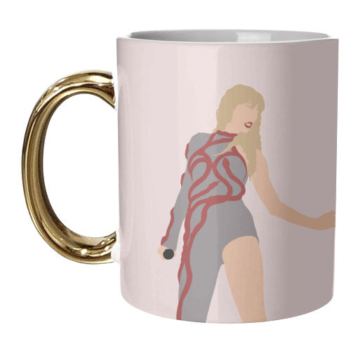 Blonde Star Swift Black Red Reputation - unique mug by The Girl Next Draw