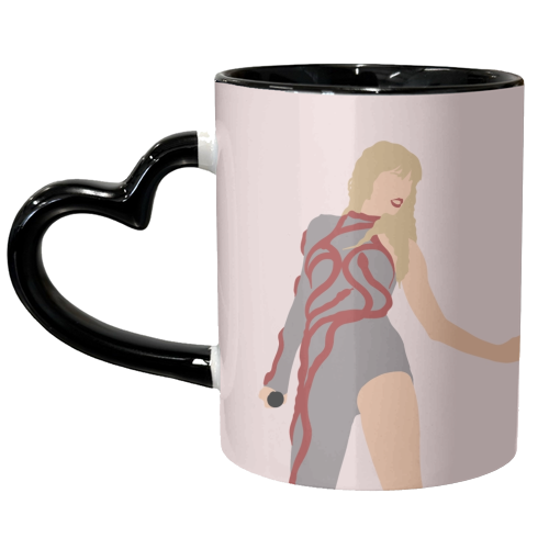 Blonde Star Swift Black Red Reputation - unique mug by The Girl Next Draw