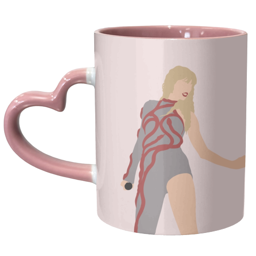 Blonde Star Swift Black Red Reputation - unique mug by The Girl Next Draw
