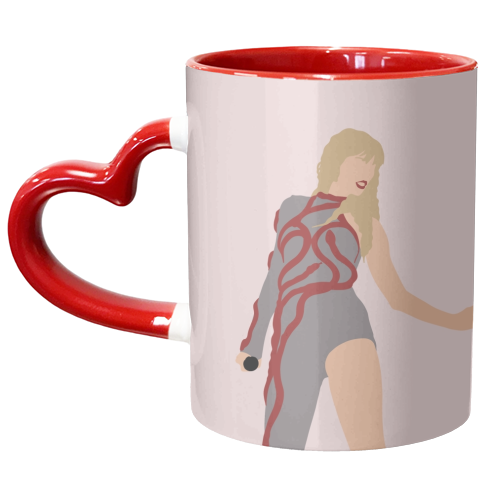 Blonde Star Swift Black Red Reputation - unique mug by The Girl Next Draw