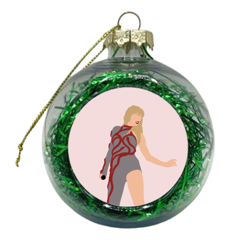 Blonde Star Swift Black Red Reputation - xmas bauble by The Girl Next Draw