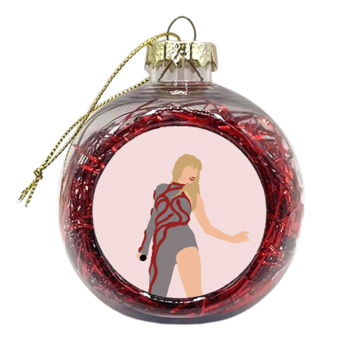Blonde Star Swift Black Red Reputation - xmas bauble by The Girl Next Draw