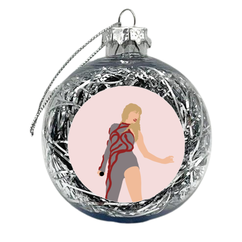 Blonde Star Swift Black Red Reputation - xmas bauble by The Girl Next Draw