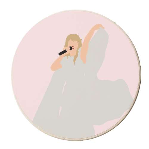 Blonde Star Swift Cream Folklore - personalised beer coaster by The Girl Next Draw