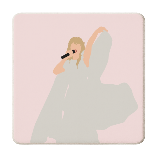 Blonde Star Swift Cream Folklore - personalised beer coaster by The Girl Next Draw