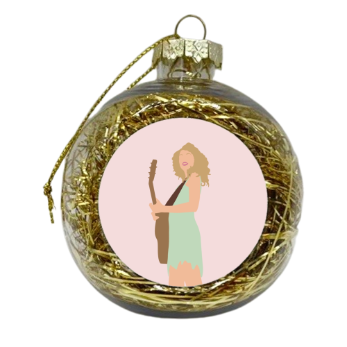 Blonde Star Swift Green Debut - xmas bauble by The Girl Next Draw