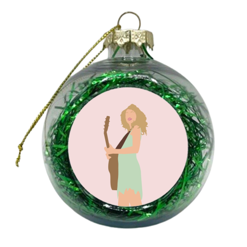 Blonde Star Swift Green Debut - xmas bauble by The Girl Next Draw