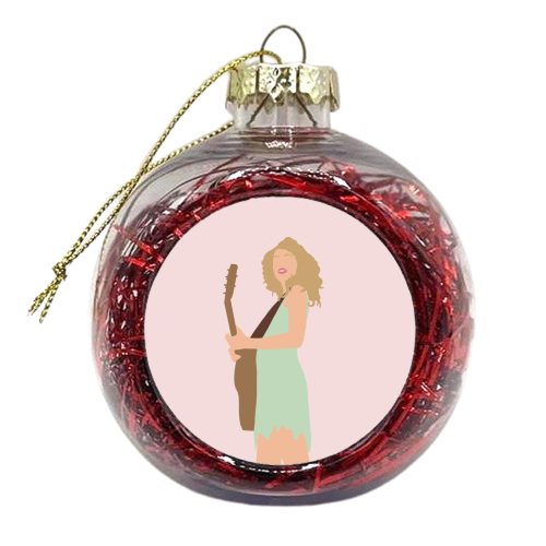 Blonde Star Swift Green Debut - xmas bauble by The Girl Next Draw