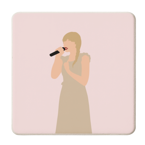 Blonde Star Swift Mustard Evermore - personalised beer coaster by The Girl Next Draw