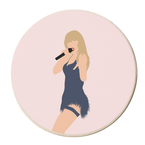 Blonde Star Swift Navy Midnights - personalised beer coaster by The Girl Next Draw